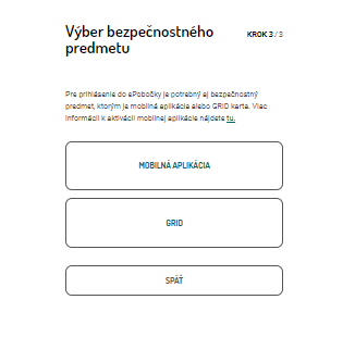 Výber bezpečnostného predmetu Výber bezpečnostného predmetu