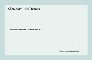 Vzor nárokového preukazu pre cudzincov s poskytnutou doplnkovou ochranou - zadná strana